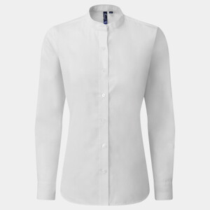 Women's banded collar 'grandad' shirt Thumbnail