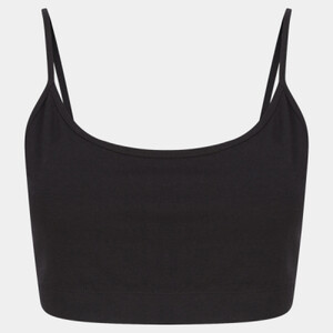 Women's sustainable fashion cropped cami top with adjustable straps Thumbnail