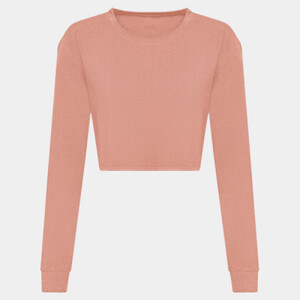 AWDis Ladies Long Sleeve Cropped T-Shirt Thumbnail