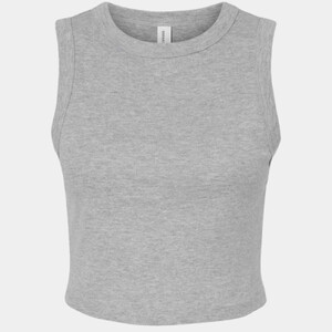 Bella Ladies Micro Rib Muscle Crop Tank Top Thumbnail