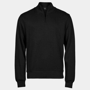 Tee Jays Ribbed Interlock Half Zip Sweatshirt Thumbnail