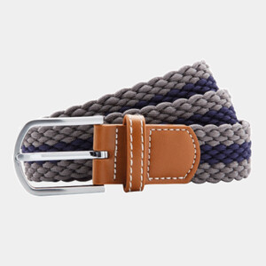 Two-colour stripe braid stretch belt Thumbnail