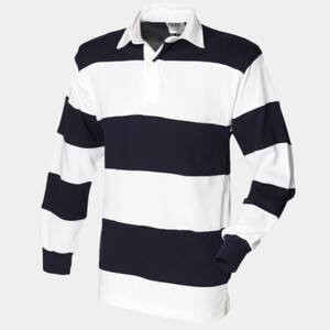 Sewn stripe long sleeve rugby shirt Thumbnail