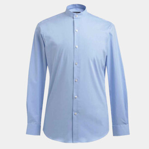 Brook Taverner Volterra Long Sleeve Grandad Collar Shirt Thumbnail