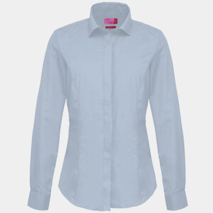 Henbury Ladies Long Sleeved Cotton Feel Coolplus® Shirt Thumbnail