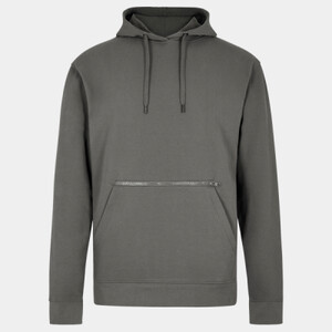 Regular fit piqué hoodie with zipped pocket Thumbnail