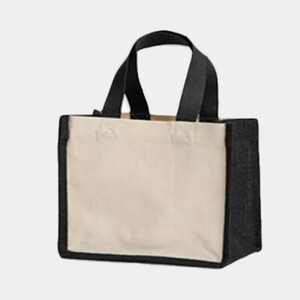 Jute canvas panel shopper Thumbnail