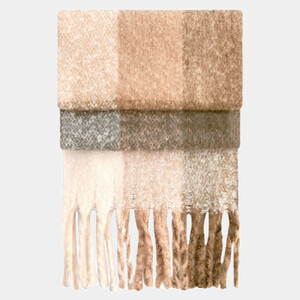 Fluffy Check Scarf Thumbnail