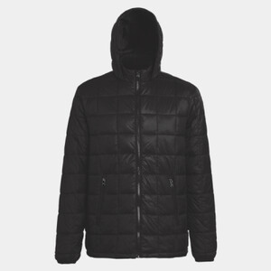 BOX QUILT HOODED JACKET Thumbnail