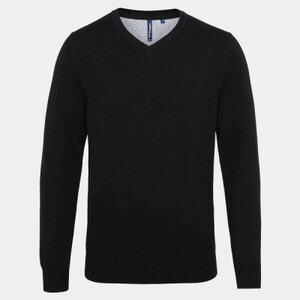 COTTON BLEND V-NECK SWEATER Thumbnail