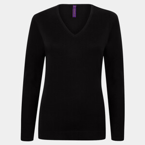 LADIES 12GG V NECK JUMPER Thumbnail