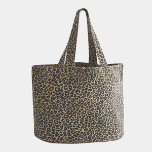 Leopard print canvas shopper Thumbnail