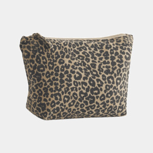 Leopard Print Canvas Accessory Bag Thumbnail