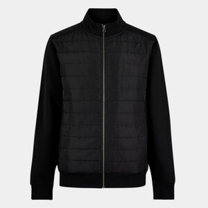 Regular fit quilted full-zip sweatshirt Thumbnail