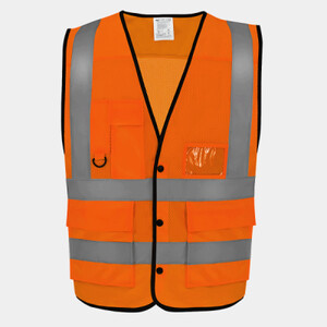 Hi-vis superior open mesh button waistcoat (HVW860) Thumbnail