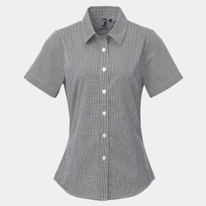 LADIES MICROCHECK S/S SHIRT Thumbnail