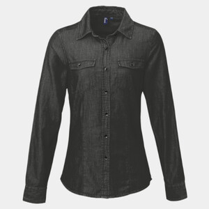 LADIES JEAN STITCH DENIM SHIRT Thumbnail