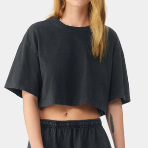 Bella Ladies Heavyweight Washed Cropped T-Shirt Thumbnail