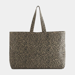 Westford Mill Leopard Print Canvas Oversized Tote Bag Thumbnail