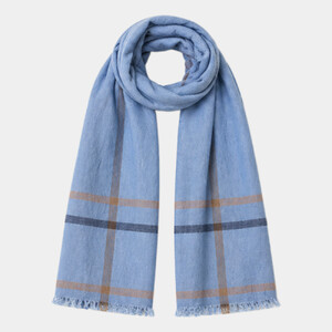 Spasso Blue Double Striped Scarf Thumbnail
