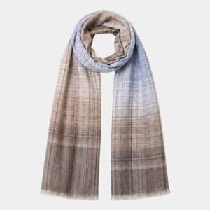 Spasso Brown Double Striped Scarf Thumbnail