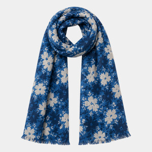 Spasso Blue Floral Scarf Thumbnail
