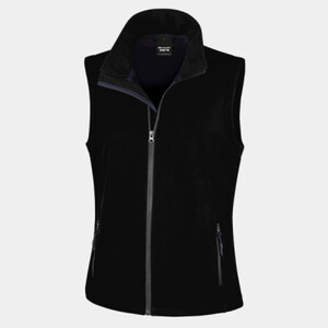 LADIES PRINTABLE SOFTSHELL BODYWARMER with RECYCLED fleece inner Thumbnail