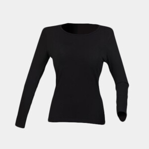 LADIES FEEL GOOD LONG SLEEVE STRETCH T-SHIRT Thumbnail