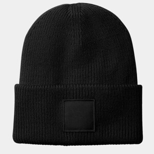 DEEP CUFFED TONAL PATCH BEANIE Thumbnail