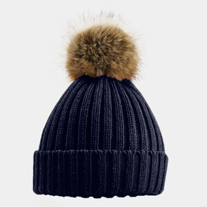FUR POM POM CHUNKY BEANIE Thumbnail