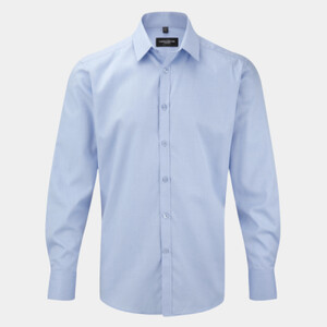 Men's Long Sleeve Tailored Herringbone Shirt Thumbnail