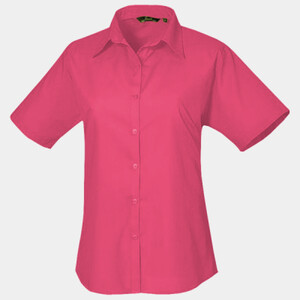 Women's short sleeve poplin blouse Thumbnail