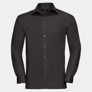 Long sleeve pure cotton easycare poplin shirt Thumbnail