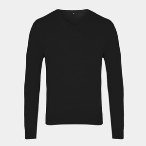 V-neck knitted sweater Thumbnail