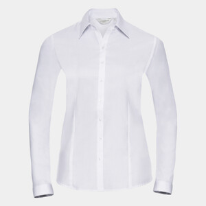 Women's long sleeve herringbone shirt Thumbnail