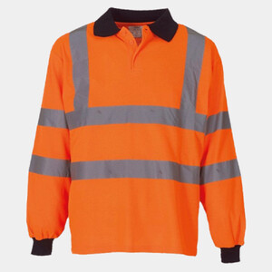 Hi-Vis Long Sleeve Polo Shirt Thumbnail