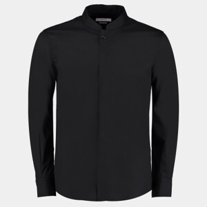 Mandarin collar shirt long-sleeved (tailored fit) Thumbnail