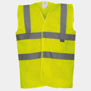 Top cool open mesh 2-band-and-braces waistcoat (HVW120) Thumbnail