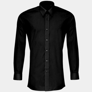 Poplin fitted long sleeve shirt Thumbnail