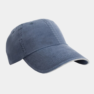 Washed fine line cotton cap with sandwich peak Thumbnail