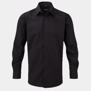 Russell Collection Long Sleeve Tailored Poplin Shirt Thumbnail