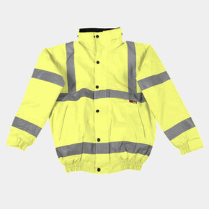 Warrior Hi-Vis Fleece Lined Bomber Jacket Thumbnail
