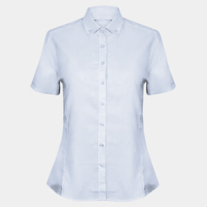Women's modern short sleeve Oxford shirt Thumbnail