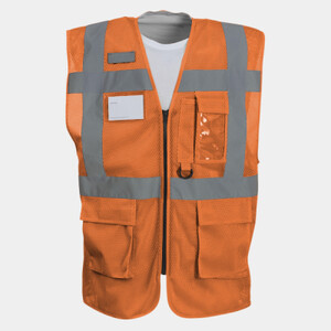 Yoko Hi-Vis Top Cool Open Mesh Executive Waistcoat Thumbnail