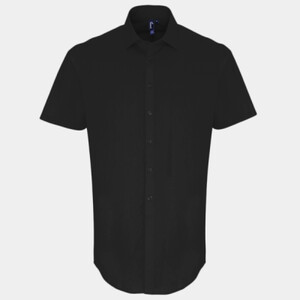 Stretch fit cotton poplin short sleeve shirt Thumbnail