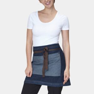 Denim Waist Apron with Contrasting Pocket Thumbnail