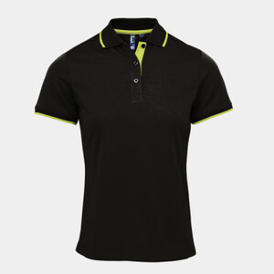 Premier Ladies Contrast Coolchecker® Piqué Polo Shirt Thumbnail